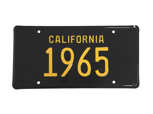 1965-1969 Classic California License Plate