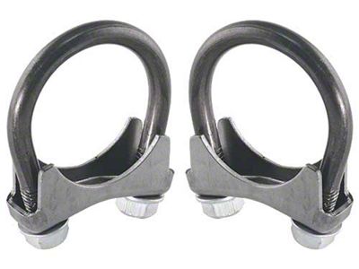1965-1969 Mustang 2 Exhaust Tip Trim Clamps, Pair