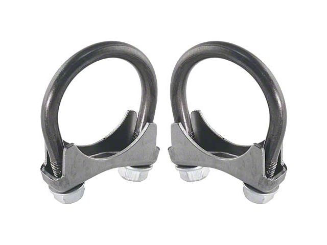 1965-1969 Mustang 2 Exhaust Tip Trim Clamps, Pair
