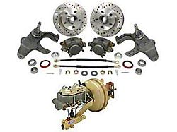 Front Drop Spindle Power Disc Brake Kit (65-70 Biscayne; 65-70 Impala)