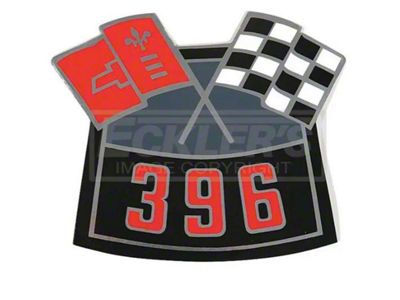 1965-1970 Chevy Truck Air Cleaner Decal, Big Block 396, Cross Flag