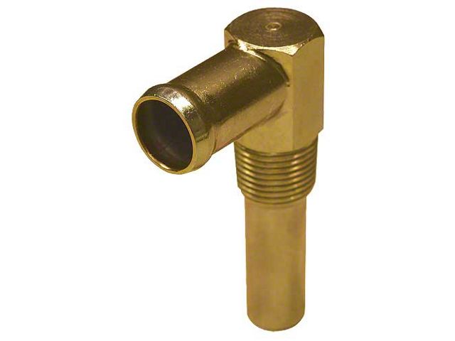 1965-1970 Ford And Mercury Heater Hose Elbow, Gold Zinc