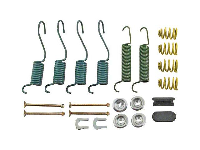 1965-1970 Mustang Rear Drum Brake Hardware Kit for 9 x 1-1/2 Brakes, 6-Cylinder Except Convertible