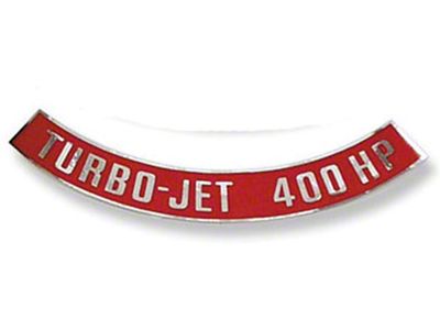 1965-1972 Chevelle Air Cleaner Decal, Turbo-Jet 400 hp