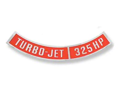 1965-1972 Chevy Truck Air Cleaner Decal, Turbo-Jet 325 hp
