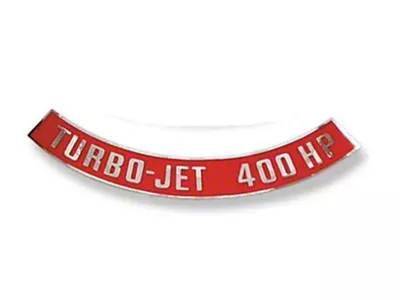 1965-1972 Chevy Truck Air Cleaner Decal, Turbo-Jet 400 hp