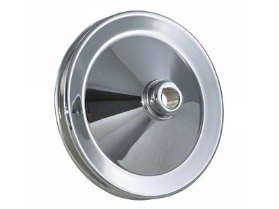 1965-1972 Corvette Power Steering Pump Pulley Chrome Single GroovePulley With Small Block And Without Air Conditioning