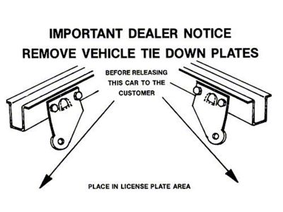 1965-1973 Mustang Rear Gravel Pan Decal