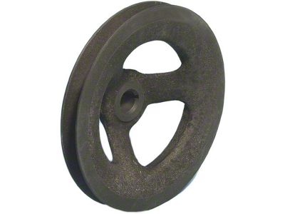 Pwr Strng Pmp Pulley,Sgl Groove,w/Sm Blk,No A/C,65-74