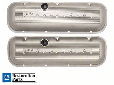 1965-1974 Corvette Valve Covers Big Block Aluminum Finned With Cast Finish