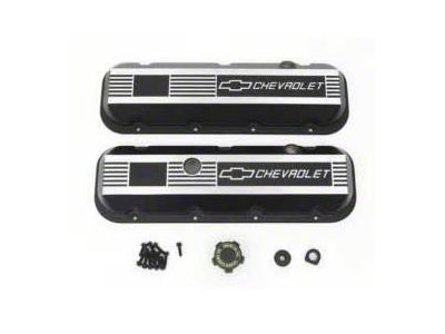 Valve Covers, Big Blk, Black, Alum, With OilCap, 65-74