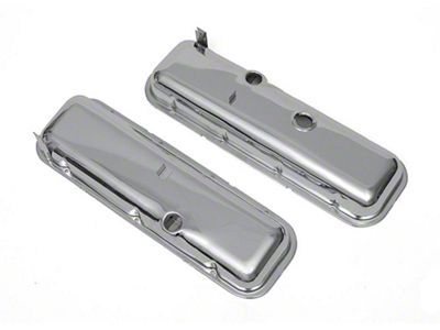 1965-1974 Corvette Valve Covers Chrome Non-Power Brake Big Block