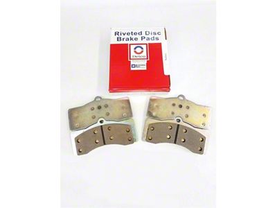 Organic Brass Riveted Brake Pads; Front or Rear Pair (65-82 Corvette C2 & C3)