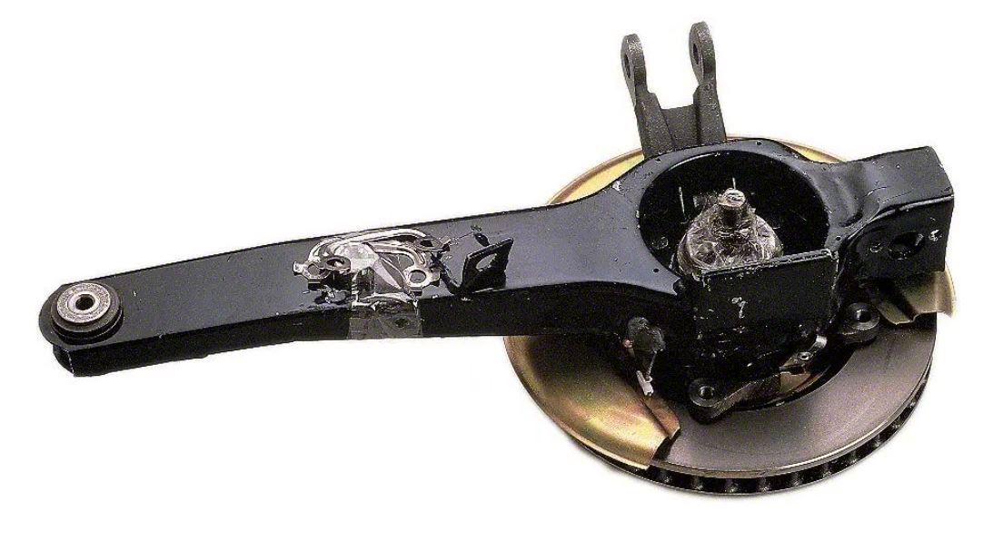 Ecklers Trailing Arm with Wheel Bearing Assembly and Rotor; Driver Side (6582 Corvette C2 & C3)