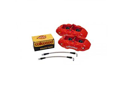 D8-4 4-Piston Rear Brake Calipers; Red (65-82 Corvette C2 & C3)