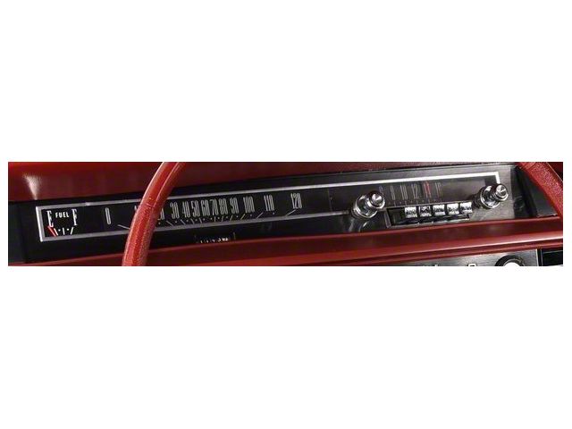 1965-1966 Ford Galaxie And Other Full Size Dash Cluster Lens -Clear Plastic - Without Radio Cutout