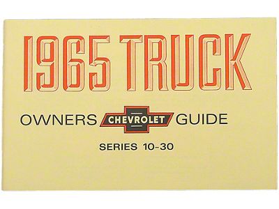 1965 Chevy Truck Owners Manual