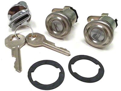 Ignition & Door Lock Set, With Key & Pawls, 1965