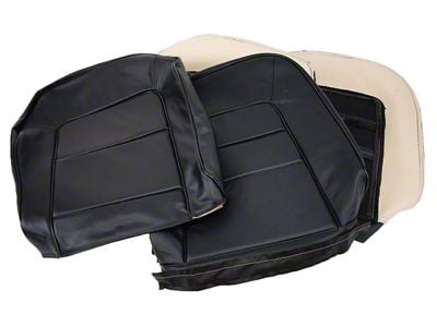1965 Leather Seat Covers, Black, Driver Quality