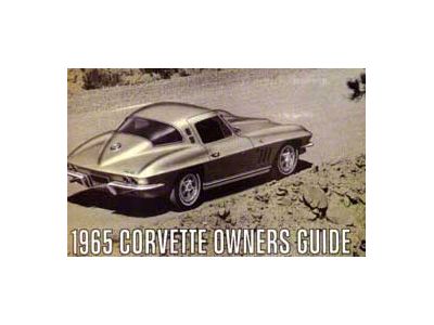 1965 Corvette Owners Manual