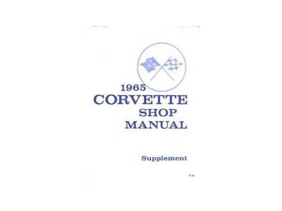 1965 Corvette Shop Manual Supplement