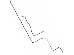 1965 Ford Thunderbird Front To Rear Fuel Line, 2-Piece, 3/8 OEM Steel