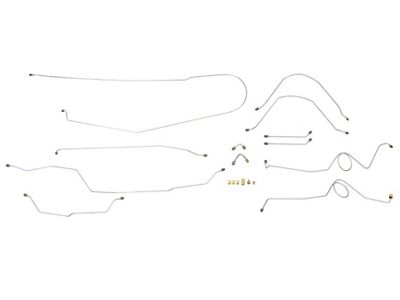 1965 Chevy-GMC Truck 2WD 1/2-Ton Standard Cab Longbed Power Disc Conversion Brake Line Set 12pc, Stainless Steel