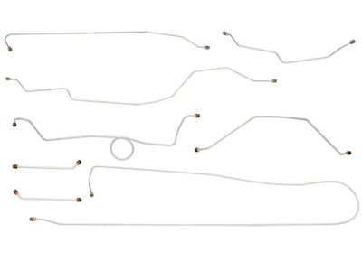 1965 Chevy-GMC Truck 2WD 1/2-Ton Standard Cab Shortbed Manual Drum Brake Line Set 8pc, Stainless Steel
