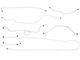 1965 Chevy-GMC Truck 2WD 1/2-Ton Standard Cab Shortbed Manual Drum Brake Line Set 8pc, OE Steel