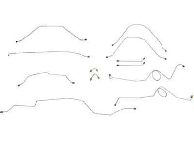 1965 Chevy-GMC Truck 2wd Power Disc Conversion Brake Line Set 12pc, 1/2 ton, Shortbed, Stainless Steel