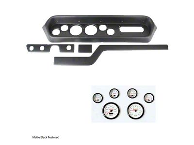 1965 GTO / LeMans Complete 6 Gauge Panel with Thunder Road Concourse Series White Face Electric Gauges, Black