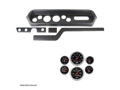 1965 GTO / LeMans Complete 6 Gauge Panel with Autometer Sport Comp Mechanical Gauges, Black