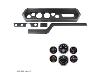 1965 GTO/ LeMans Complete 6 Gauge Panel with Autometer Cobalt Electric Gauges, Black