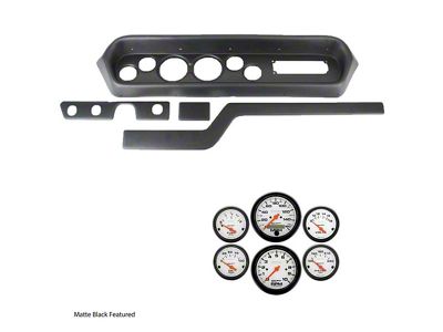 1965 GTO / LeMans Complete 6 Gauge Panel with Autometer Phantom Electric Gauges, Black