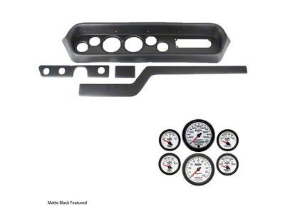 1965 GTO / LeMans Complete 6 Gauge Panel with Autometer Phantom II Electric Gauges, Black