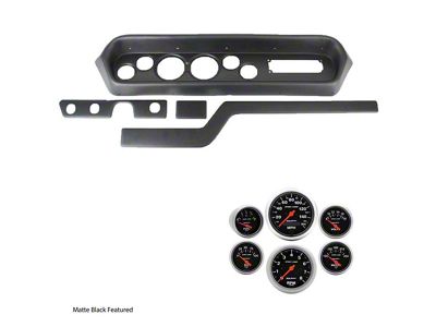 1965 GTO / LeMans Complete 6 Gauge Panel with Autometer Sport Comp Electric Gauges, Black