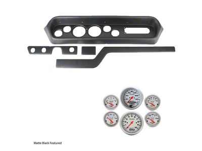 1965 GTO / LeMans Complete 6 Gauge Panel with Autometer Ultra-Lite Electric Gauges, Black