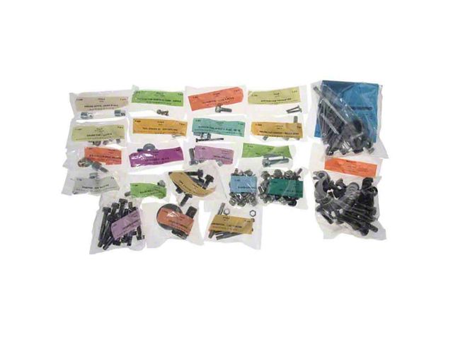 1965 Mustang Engine Hardware Master Kit, 289 V8 with Aluminum Water Pump, Alternator and A/C