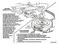 1965 Mustang Jack Instruction Decal