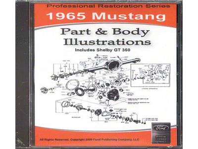 1965 Mustang Part and Body Illustrations on CD