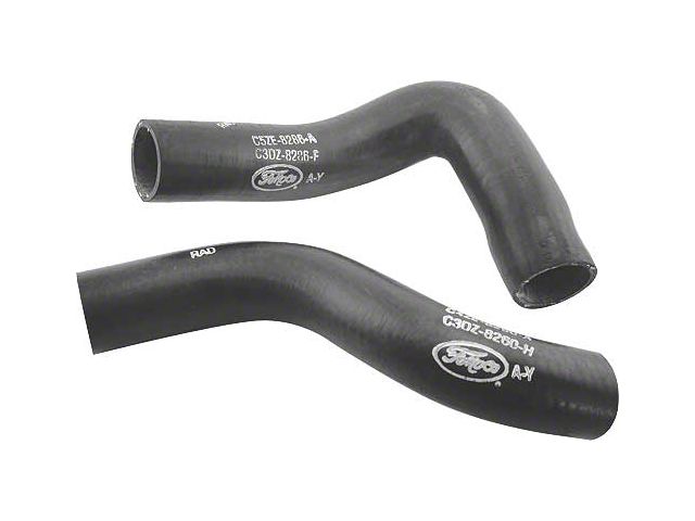 1965 Mustang Radiator Hose Set with Script, 289 V8