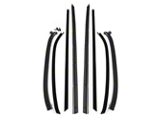 Two Door Hardtop Window Felt Kit - Flat Stainless Steel Bead (66-67 Chevelle; 66-67 Malibu)