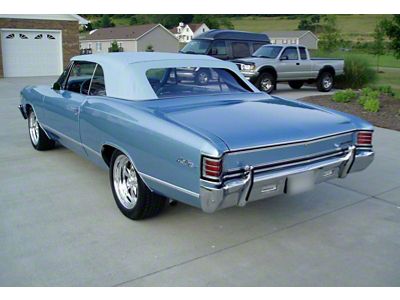 1966-1967 Chevelle White ConvertibleTop/ Rear Window