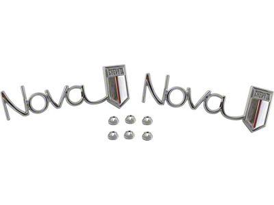 1966-1967 Chevy Nova Quarter Panel Emblems, Show Quality