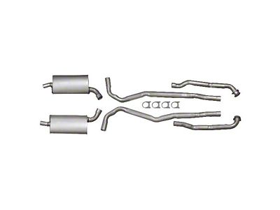 1966-1967 Corvette Exhaust System, Big Block 390hp & 400hp, Aluminized 2-1/2 With Automatic Transmission