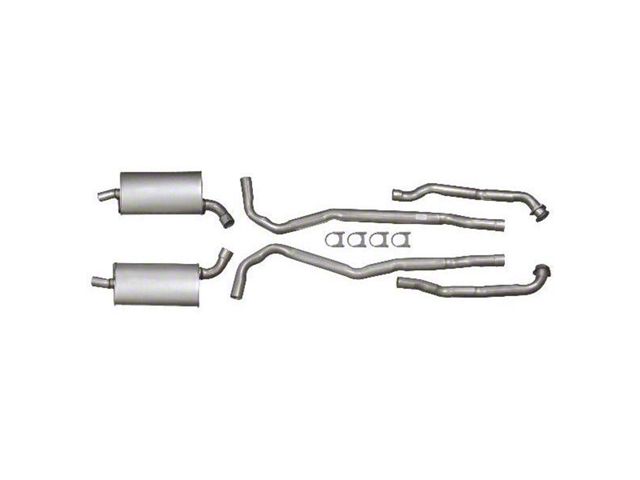 1966-1967 Corvette Exhaust System, Big Block 390hp & 400hp, Aluminized 2-1/2 With Automatic Transmission