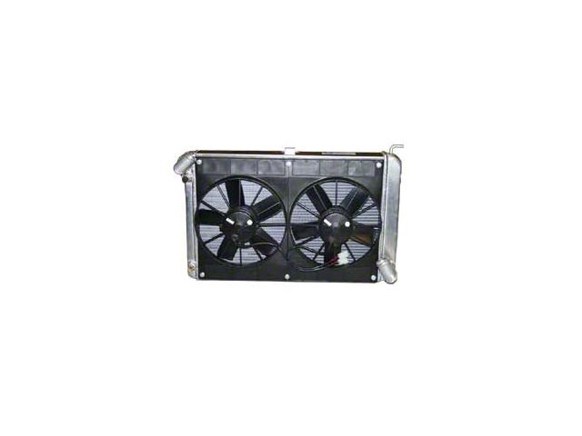 1966-1967 Corvette Aluminum Radiator And Fan Module Assembly Small Block And Big Block For Cars With Manual Transmission