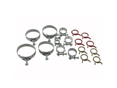 1966-1967 Corvette Radiator And Heater Hose Clamp Kit With 327ci High Performance And Air Conditioning