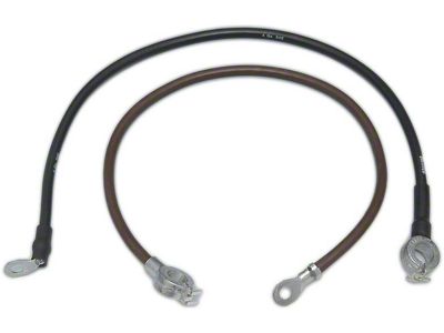 1966-1967 Corvette Spring Ring Battery Cables Big Block For Cars Without Air Conditioning