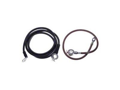 1966-1967 Corvette Spring Ring Battery Cables Small Block Or Big Block With Air Conditioning